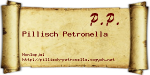 Pillisch Petronella névjegykártya
